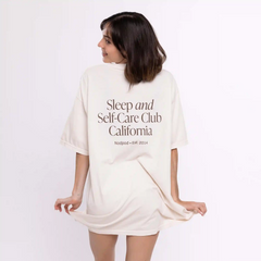 Sleep & Self-Care Club Oversized Sleep Tee